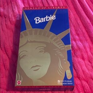 Barbie Blue and Gold Statue of Liberty Boxed Doll